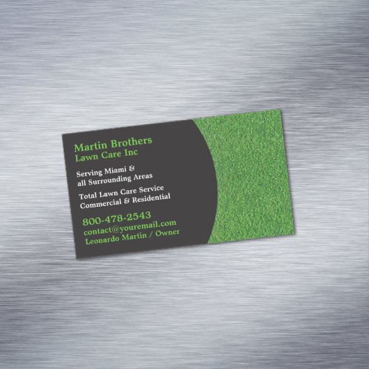 Rasengras Magnetische Visitenkarte (Beispiel)