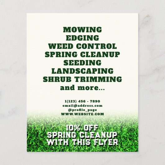 Rasengras-Textur Flyer (Hinten)