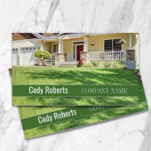 Rasenlandschaft beim Rasenmähen Visitenkarte