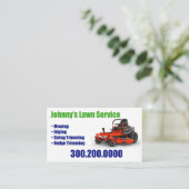 Rasenlandschaft RasenmähVisitenkarten Visitenkarte (Stehend Vorderseite)