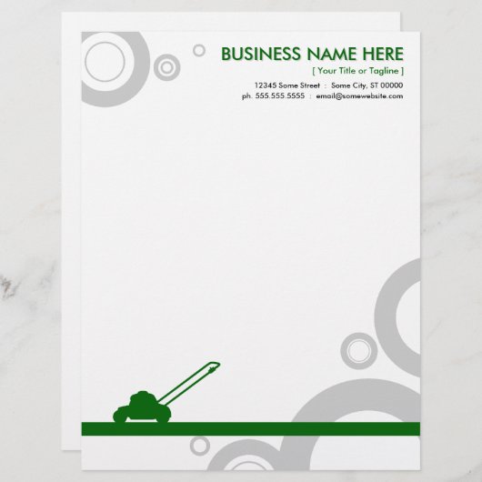 Rasenmähen Briefbogen (Vorne/Hinten)