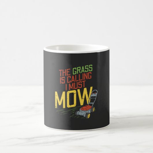 Rasenmähen - Das Gras ruft Kaffeetasse (Mittel)