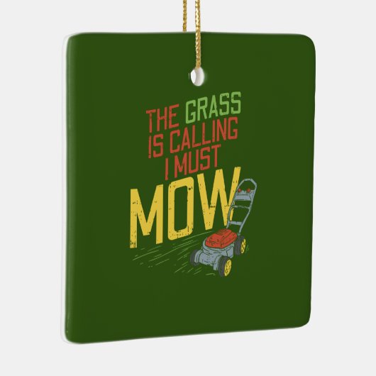 Rasenmähen - Das Gras ruft Keramikornament (Rechts)