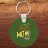 Rasenmähen - Das Gras ruft Schlüsselanhänger (Vorderseite)