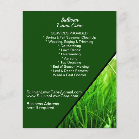 Rasenmähen Flyer (Hinten)