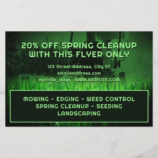 Rasenmähen Flyer (Hinten)