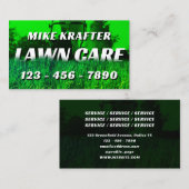 Rasenmähen Grünton Visitenkarte (Vorne/Hinten)