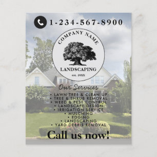Rasenmähen Landschaftsbau Garten Rasenpflege Baum Flyer