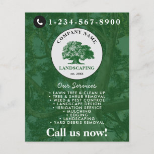 Rasenmähen Landschaftsbau Garten Rasenpflege Baum Flyer