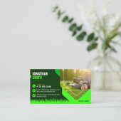 Rasenmähen, Landschaftsschutz, Wäscheservice Visitenkarte (Stehend Vorderseite)