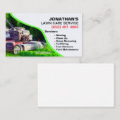 Rasenmähen ReinigungGras entfernen Rasenpflege Lan Visitenkarte (Vorne/Hinten)
