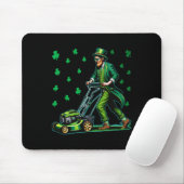 Rasenmähen St. Patrick's Day Irisches Kleeblatt Gl Mousepad (Mit Mouse)