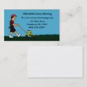 Rasenmähen und Landschaften Visitenkarte (Vorne/Hinten)