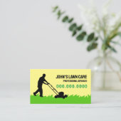 Rasenmähen Visitenkarte (Stehend Vorderseite)