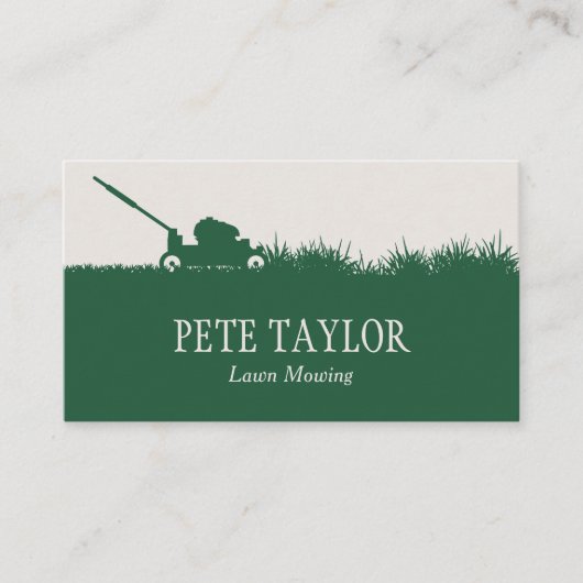 Rasenmähen Visitenkarte (Vorderseite)