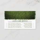 Rasenmähen Visitenkarte (Rückseite)