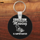 Rasenmähen: Wichtiger Gartengeschenk Funny La Schlüsselanhänger (Vorderseite)