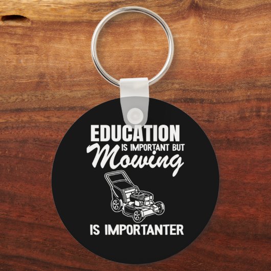 Rasenmähen: Wichtiger Gartengeschenk Funny La Schlüsselanhänger (Vorderseite)