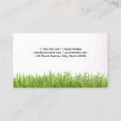 Rasenmäher auf Gras | Hedge Trimmer Visitenkarte (Rückseite)