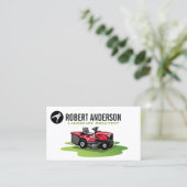 Rasenmäher auf Gras | Hedge Trimmer Visitenkarte (Stehend Vorderseite)