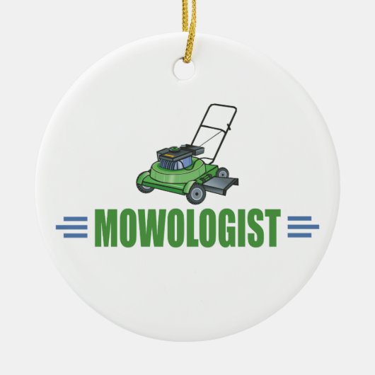 Rasenmäher auf Rasenflächen Landschaftsgärten Keramikornament (Vorne)