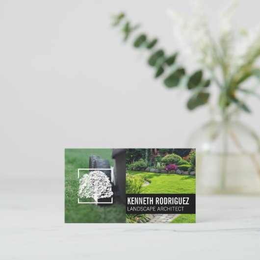 Rasenmäher | Back Yard Garden Visitenkarte (Stehend Vorderseite)