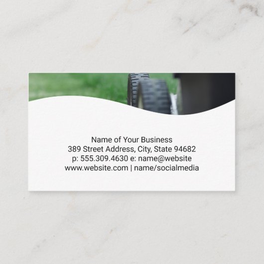 Rasenmäher | Baumlogo Visitenkarte (Rückseite)