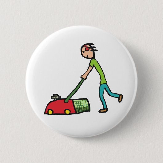 Rasenmäher Button (Vorderseite)