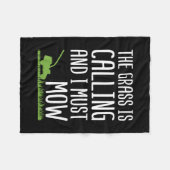 Rasenmäher - das Gras ruft Fleecedecke (Vorderseite (Horizontal))