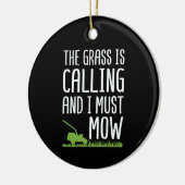 Rasenmäher - das Gras ruft Keramik Ornament (Links)