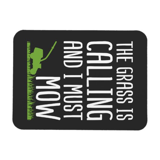 Rasenmäher - das Gras ruft Magnet (Horizontal)