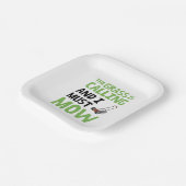 Rasenmäher - das Gras ruft und ich muss mähen Pappteller (Gewinkelt)