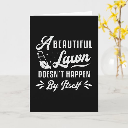 Rasenmäher Eine schöne Rasenmäher Karte (Gelbe Blume)