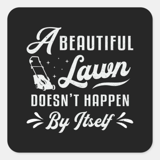 Rasenmäher Eine schöne Rasenmäher Quadratischer Aufkleber (Vorderseite)