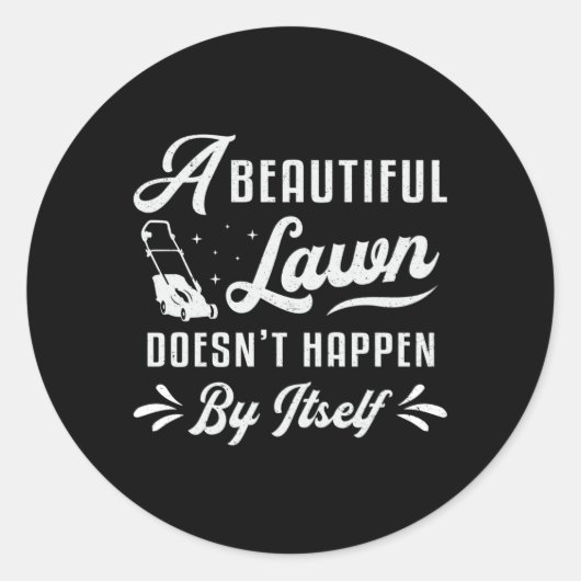 Rasenmäher Eine schöne Rasenmäher Runder Aufkleber (Vorderseite)
