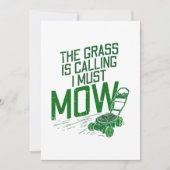 Rasenmäher Einladung (Vorderseite)