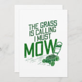 Rasenmäher Einladung (Vorne/Hinten)