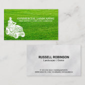 Rasenmäher fahren | Grass Business Card ausschneid Visitenkarte (Vorne/Hinten)