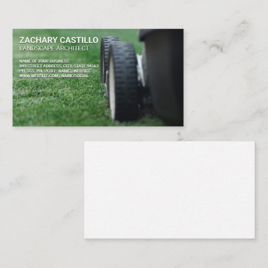 Rasenmäher | Frischgras Visitenkarte (Vorne/Hinten)