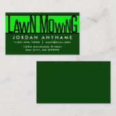 Rasenmäher für Funky Text Business Card Visitenkarte (Vorne/Hinten)