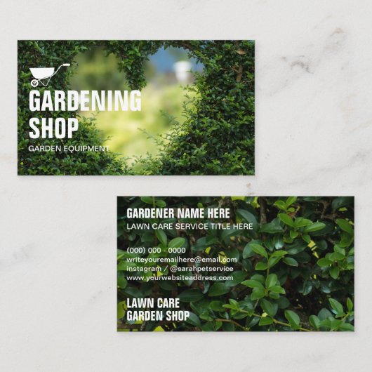 Rasenmäher für Gartengärten Visitenkarte (Vorne/Hinten)