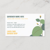 Rasenmäher für Gartenpflege Visitenkarte (Rückseite)
