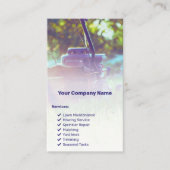 Rasenmäher für QR-Foto-Branding Visitenkarte (Vorderseite)