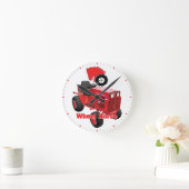 Rasenmäher für Rad-Pferde Runde Wanduhr (Zuhause)