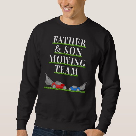 Rasenmäher für Vater und Sohn Sweatshirt (Vorderseite)