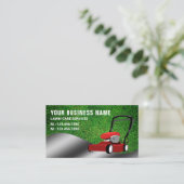 Rasenmäher, Gartenservice Gras schneiden Visitenkarte (Stehend Vorderseite)