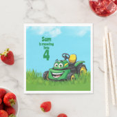 Rasenmäher-Geburtstagsfeier Serviette (Beispiel)