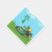 Rasenmäher-Geburtstagsfeier Serviette (Ecke)