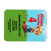 Rasenmäher Geburtstagsparty Magnet (Horizontal)