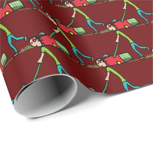 Rasenmäher Geschenkpapier (Rolleneckpunkt)